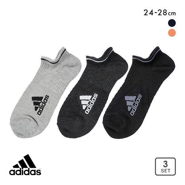 【メール便(30)】 アディダス adidas スーパーメッシュ スニーカー丈ソックス 3足組 靴下 メンズ DRY 24-26cm 26-28cm 全2色 24-26cm-26-28cm