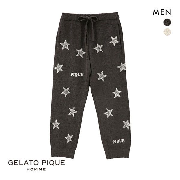 楽天SHIROHATO（白鳩）ジェラートピケ オム GELATO PIQUE メンズ 【HOMME】エアモコスタージャガードロングパンツ ジェラピケ パジャマ ルームウェア 全2色 M-L