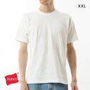 15%OFF ヘインズ Hanes SHIRO クルーネックTシャツ メンズ インナー 大きいサイズ 半袖 白T HM1-X201