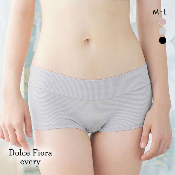 【メール便(5)】 ドルチェフィオラエブリー Dolce Fiora every モダンプリンセス ヒップハングショーツ M L ボーイレングス リラックス 敏感肌 単品 レディース 全3色 M-L