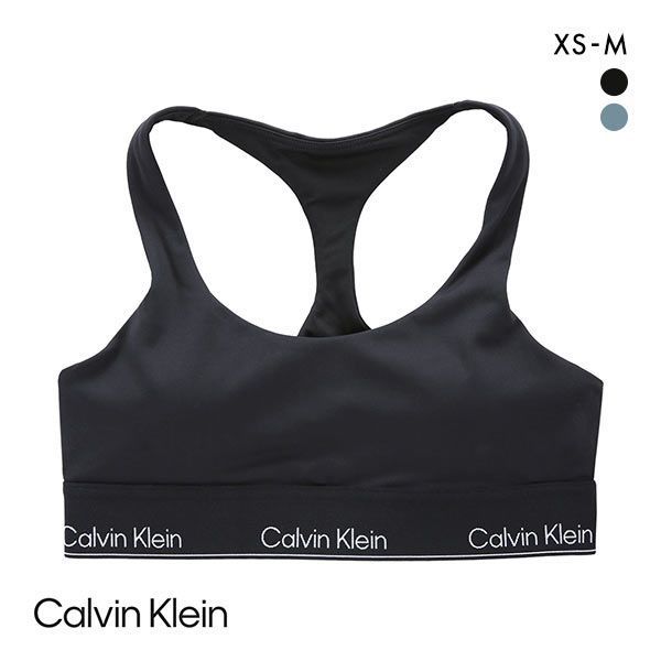 カルバン・クライン Calvin Klein Sport ミディアムサポート ハーフトップ グローバルフィット 単品 レディース 全2色 XS(日本S)-M(日本L)
