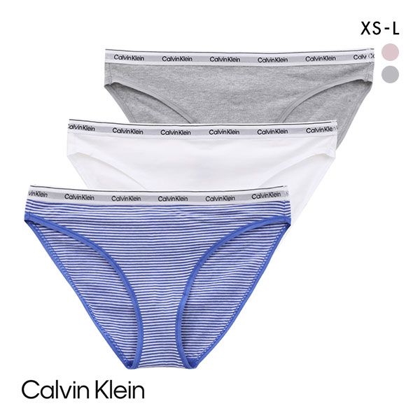 カルバン・クライン Calvin Klein MODERN LOGO BIKINI ビキニ ショーツ 3Pパック 3枚組 レディース 全2色 XS(日本S)-L(日本XL)