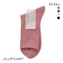  ジルスチュアート JILLSTUART シアーシャイニー リブソックス 23-24cm 靴下 クルー丈 レディース ラメソックス 23-24cm 全4色