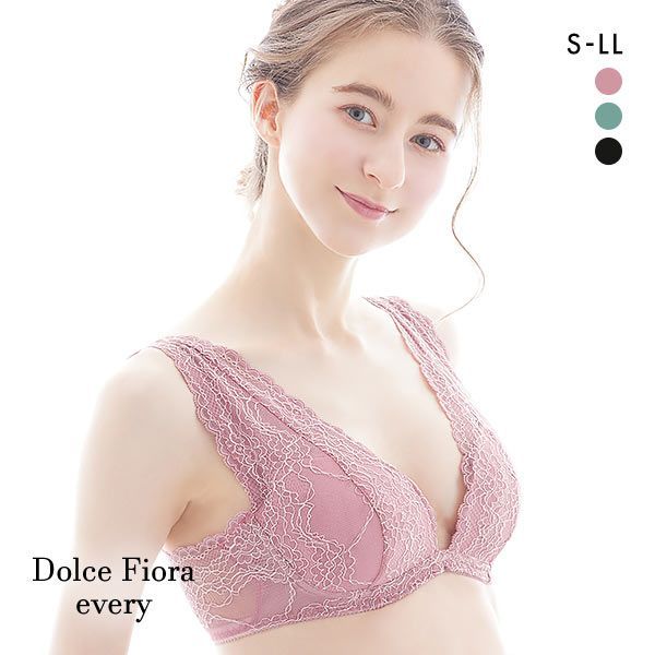 ドルチェフィオラエブリー Dolce Fiora every ヘブンリーカバー やさしく包む ノンワイヤーブラ S M L LL モールド ブラジャー リラックス ひびきにくい レディース 全3色 S-LL