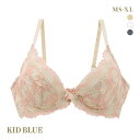 20%OFF キッドブルー KID BLUE シャーリングレース ブラジャー ワイヤーブラジャー 3/4カップ 単品 レディース 全3色 MS-XL