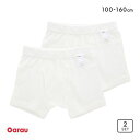 ガロー Garau はだふれ 低刺激オーガニックコットン100% 2枚組 ボクサーブリーフ 男児 ボーイズ 男の子 100 110 120 130 140 15...
