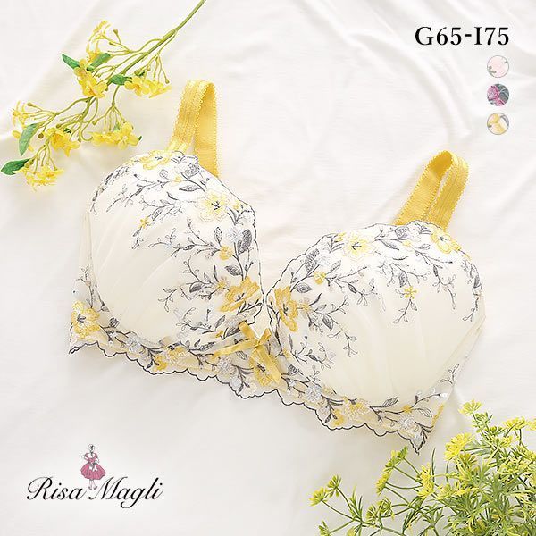 50%OFF リサマリ Risa Magli シェンナ ブラジャー GHI 大きいサイズ グラマーブラ サイドすっきり 単品 レディース 全3色 G65-I75