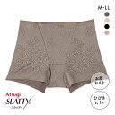 【メール便(7)】 アツギ ATSUGI SLATTY スラッティ 花柄ジャガード ヘムショーツ お腹おさえ 1分丈 単品 レディース 全4色 M-LL