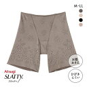 【メール便(7)】 アツギ ATSUGI SLATTY スラッティ 花柄ジャガード ヘムショーツ 3分丈 お腹おさえ 単品 レディース 全4色 M-LL