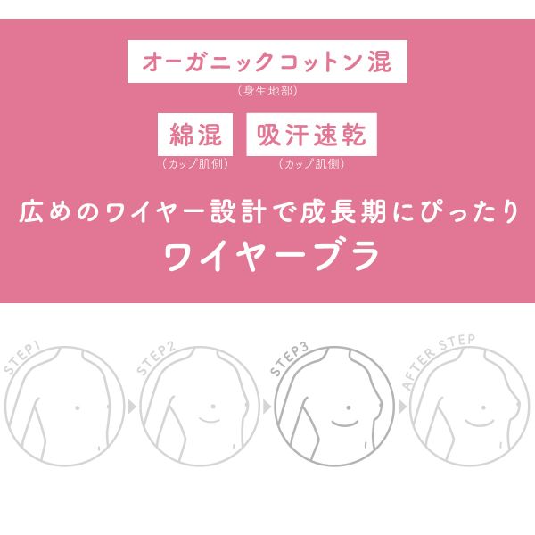 15％OFF ワコール Wacoal ウイング Wing teen ジュニア STEP3 ジュニアブラジャー ...