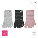10%OFF ミズノ MIZUNO ソックス 靴下 五本指 3足組 レディース