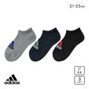 アディダス adidas キッズ ジュニア バイカラーロゴ スニーカー丈 ソックス 3足組 21-23cm 23-25cm 21-23cm-23-25cm 【メ...