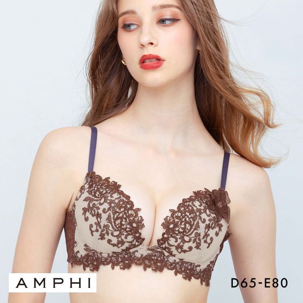 アンフィ AMPHI グラマラス＆リッチな谷間をメイク グラマリッチブラ Glama-Rich 脇スッキリ BYJ689 3/4カップ 脇高 DE 単品 レディース 全4色 D65-E80のサムネイル