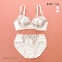 脇流れホールド体験 ブラジャー ショーツ セット ABCD 脇高 脇肉 アンダー大きいサイズ レディース 全2色 A70-M-D85-LL