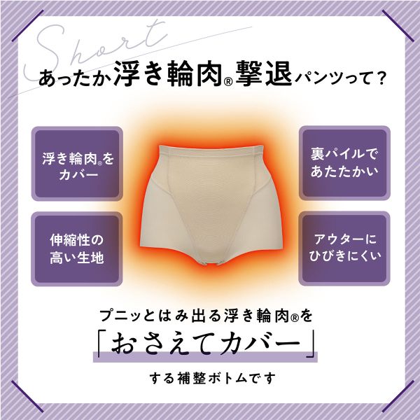 20％OFF【メール便(7)】 ルシアン あたたか はいて実感 下半身のお悩み解決 浮き輪肉撃退 パンツ ガードル ショート丈 M・L・LL 補正下着 ソフト LECIEN レディース 全2色 M-LL 補整 shirohato-10212389 SHIROHATO(白鳩) サンプル画像3