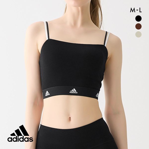 20％OFF アディダス ブラキャミ ショート丈 カップ付き キャミソール インナー レディース 吸汗速乾 adidas 全3色 M-L