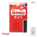 【メール便(20)】 アツギ はくホカロン タイツ 40デニール 2足セット ATSUGI レディース M-L-L-LL