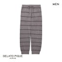 30%OFF ジェラートピケ オム メンズ ホットスムーズィーボーダーロングパンツ ジェラピケ パジャマ ルームウェア GELATO PIQUE HOMME M-L