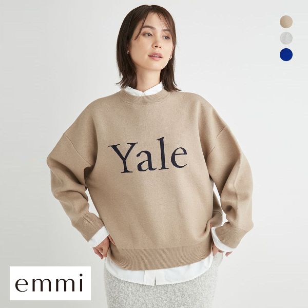 エミ YALE ジャガードニットプルオーバー emmi レディース 全3色