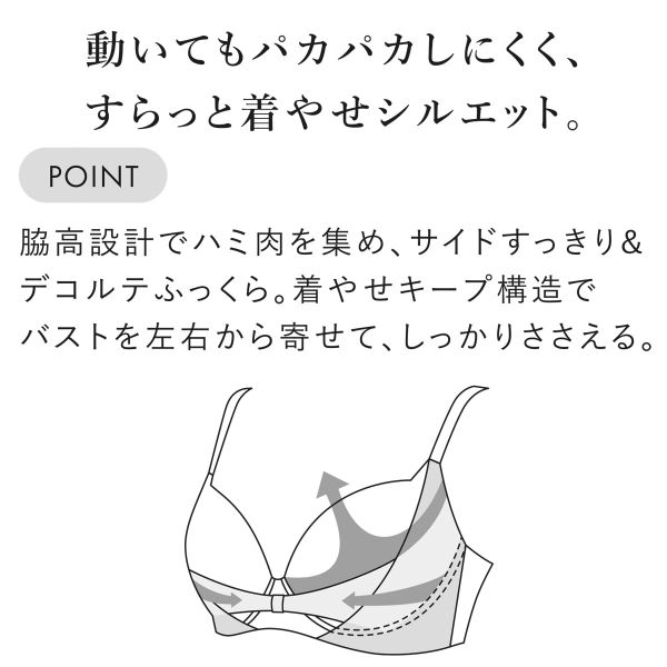 15％OFF ワコール リボンブラ 脇すっきり ブラジャー G 脇高 脇肉 Wacoal BXB483 ...