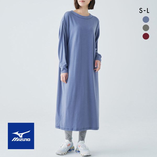 40％OFF ミズノ モイストタッチ ワンピース S・M・L しっとり あったか 長袖 冷え対策 温