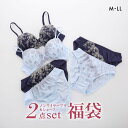 おまかせ 福袋 ブラショーツ 2組 セット ノンワイヤーブラ レディース M-LL