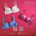 ヒミコ 2025年 福袋 ブラジャー 2点セット 大きいサイズ アンダー80 B C D E F ランジェリー HIMICO レディース B65-F80