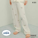 ジェラートピケ キッズアンドベイビー ピーナッツ キッズ SNOOPY×BEAR 総柄ロングパンツ ジェラピケ ルームウェア gelato pique Kids...