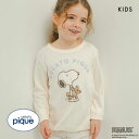 ジェラートピケ キッズアンドベイビー ピーナッツ キッズ SNOOPY×BEAR ワンポイントロンT ジェラピケ ルームウェア gelato pique Kid...