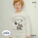 ジェラートピケ キッズアンドベイビー ピーナッツ キッズ SNOOPY×BEAR ジャガードプルオーバー ジェラピケ ルームウェア gelato pique K...