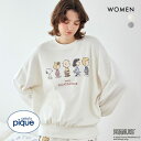 ジェラートピケ レディース ピーナッツ 裏毛プルオーバー ジェラピケ パジャマ ルームウェア PEANUTS gelato pique 全2色 母の日