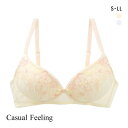 カジュアルフィーリング フラワーチュール ノンワイヤー ブラジャー レディース リラクシング Casual Feeling 全2色 S-LL 下着