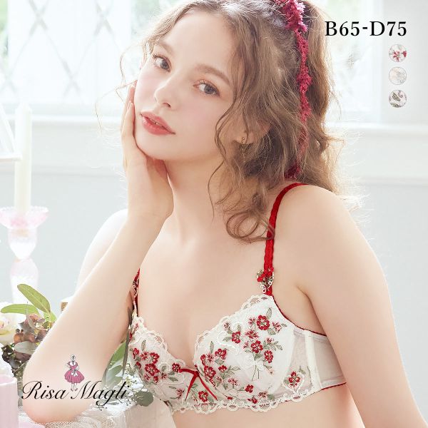 20％OFF リサマリ リア 3/4カップ ブラジャー BCD 谷間ブラ Risa Magli レデ