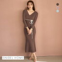 スナイデルホーム ニットカシュクールワンピース パジャマ ルームウェア カップ付き SNIDEL HOME レディース 全3色 母の日