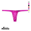 メール便(4) ラポーム オム メタリック ローライズ Tバック ビキニ メンズ 前閉じ 日本製 La-Pomme Homme 全6色 父の日 ギフト プレゼント 男性