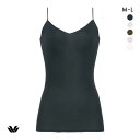 【ポイント還元5倍・7/15 23:59まで】20%OFF【メール便(10)】 ワコール WACOALコットン オーガニックコットン100% Vネック キャミソール インナー ニットトップ ML Wacoal レディース 全5色 M-L