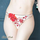 【メール便(4)】 ドゥペルル ヴィクトリアシクラメン Tバックショーツ タンガ ソング ML DuePerle レディース 全3色 M-L