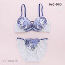 スパイシー ブラジャー ショーツ セット 2色花柄チュール フロント編み上げ SPICY レディース 全2色 B65-M-D85-LL 下着