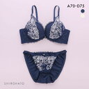 エクラ ブラジャー ショーツ セット 脇高カシュクールレース チュールレース ECLAT レディース 全2色 A70-M-D75-M 下着