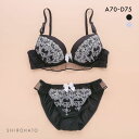 ピュアシェリ ブラジャー ショーツ セット サテン ラメ入チュールレース PURECHERIE レディース 全2色 A70-M-D75-M 下着