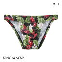 キングノバ チェリー柄 ビキニ パンツ フルバック メンズ 前とじ M L LL KING NOVA ストレッチ プリント M-LL メール便(10) 父の日 ギフト プレゼント 男性