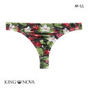キングノバ チェリー柄 Tバック ビキニ パンツ メンズ 前とじ M L LL KING NOVA ストレッチ プリント M-LL メール便(10) 父の日 ギフト プレゼント 男性