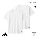 アディダス 半袖 2枚組 Tシャツ キッズ用 adidas 全2色 150-170 父の日 ギフト プレゼント 男性メンズ