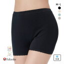 10%OFF 福助 満足 綿100%なのにひんやり 1分丈 ショーツ レディース 冷感綿 Fukuske 全4色 M-L 下着 【メール便(5)】