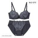 ウンナナクール WEB限定 ブラ&ショーツセット 3/4カップ ブラジャー ショーツ une nana cool レディース 全3色 B65-M-D75-L