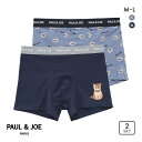 ポール & ジョー ジプシー総柄/お座りヌネット ポーチ入り ボクサーパンツ 2枚セット メンズ アンダーウェア PAUL & JOE 全2色 M-L