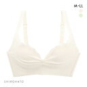 ポフ リブスカラップブラ M L LL ふわもち ノンワイヤーブラ ブラジャー ハーフトップ Pofu ひびきにくい なめらか シームレス レディース 全2色 M-LL