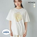 20%OFF ジェラートピケ レディース モーニングワンポイントTシャツ ジェラピケ パジャマ ルームウェア gelato pique 全2色