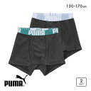 プーマ 男児 ビッグワードロゴ ボールメッシュ ボクサーパンツ 2枚セット キッズ ジュニア 前あき PUMA 130-170