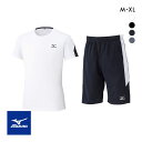 ミズノ メンズ ナビドライ 上下セット Tシャツ ハーフパンツ セットアップ M L XL 吸汗速乾 ジム スポーツ トレーニング MIZUNO 全4色 M-XL 父の日 ギフト プレゼント 男性